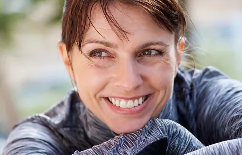 smiling middle-aged woman